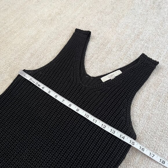 LOFT Black V Neck Sleeveless Sweater Vest S - Picture 6 of 8